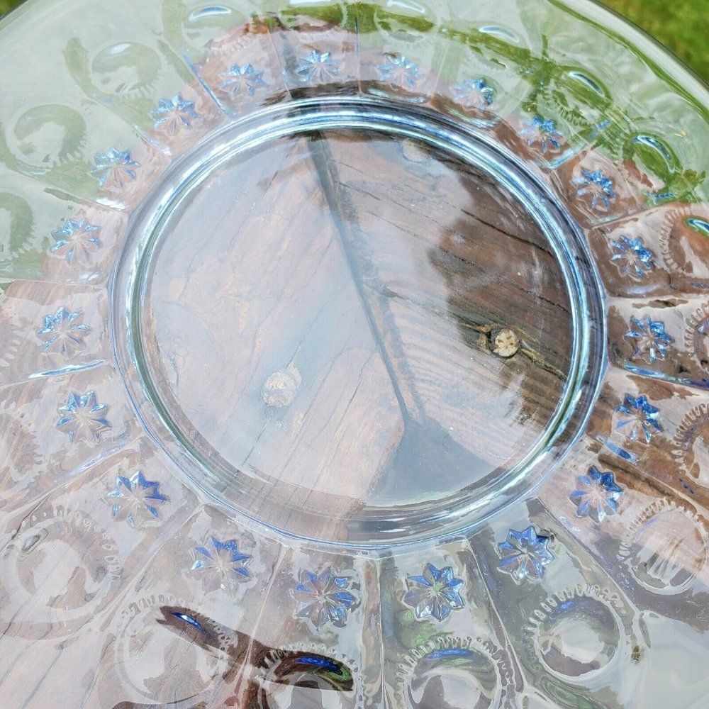 Fenton Priscilla Light Blue Glass Plate Vintage Glassware Dessert Lunch Plate - Picture 5 of 12